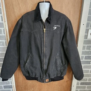 Chaqueta de Lona Negra CARHARTT J14 Santa Fe XL Alta DTE Energy Bordada - Imagen 1 de 15