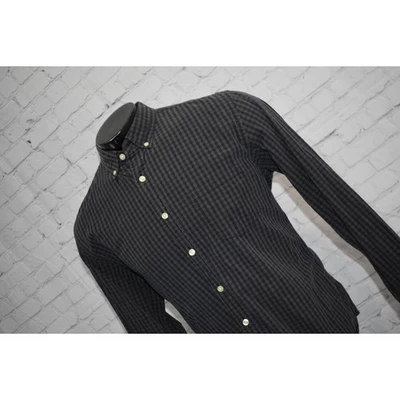 J Crew Dress Shirt Button Up Men Size Large Gray Plaids Cotton - Image 1 of 4