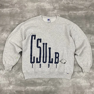 vintage 1991 CSULB sweatshirt 90s RUSSELL ATHLETIC CSU CAL STATE LONG BEACH 90s - Image 1 of 4
