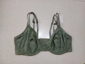 Aerie Bra 38DD Superchill Unlined Demi Green Underwire - Picture 1 of 5