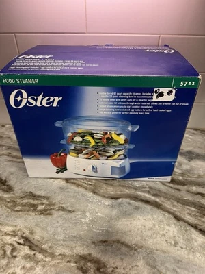 Oster Food Steamer 5711 6.1 Quart Double Tier Steamer New Open Box- Ships Fast - Image 1 of 4