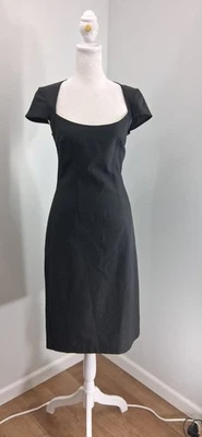 Maria Bianca Nero Womens Black Scoop Neck Cap Sleeve Bodycon Dress Size M - Image 1 of 4