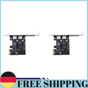 Carte d'extension PCI Express 2 ports USB 3.0 PCI-e x1 adaptateur pour ordinateur de bureau - Photo 1/6