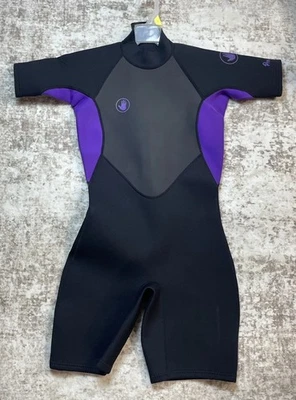 NWT BODY GLOVE Women's Pro 3 Sz Large Black Purple Spring Suit - Image 1 of 4