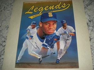 Rivista memorabilia sportiva leggende luglio 1991 Ken Griffey Jr con foglio non tagliato - Foto 1 di 4