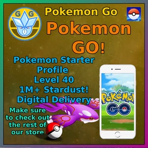 Pokemon PTC - 1 million+ Stardust - Level 40 Pokémon GO! - Picture 1 of 3