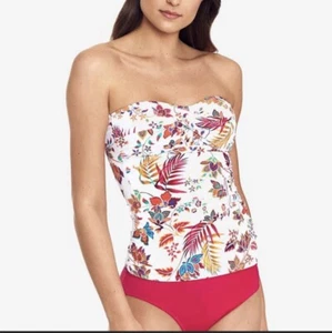 Ralph Lauren Jakobsmuschel Blumen Tankini Schwimmoberteil Größe 2 - Bild 1 von 7