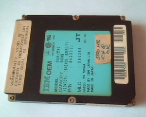 Unidad de disco duro 2,5 IBM DHAA-2540 540 MB 84G3011 D60386 JT FABRICANTE DE EQUIPOS ORIGINALES - Imagen 1 de 4