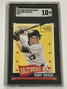 2013 Panini Hometown Heroes Manny Machado RC SGC 10 Gem Mint State Variation - Picture 1 of 2