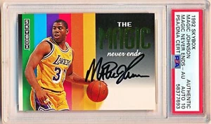1992-93 Skybox Magic Johnson Magic Never Ends Gold Auto #NNO PSA/DNA 10 - QTY - Picture 1 of 2
