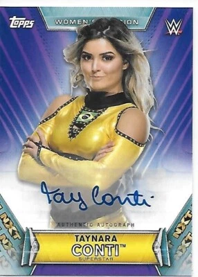 2019 Topps WWE Wresting Undisputed Autographs Purple Taynara Conti 38/99 - Image 1 of 2
