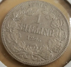 1896 South Africa 1 Shilling Silver - Picture 1 of 4