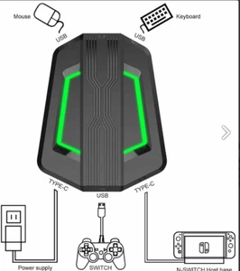 Adaptador convertidor de teclado y ratón para juegos para Nintendo Switch PS3/PS4 - Imagen 1 de 11