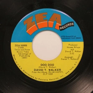 David T. Walker - 45 - Doo Doo / Love Vibrations On Zea Records - Picture 1 of 2