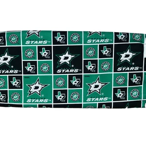 Dallas Stars ~ Block Pattern NHL Cotton Fabric 1/4 Yard 9” X 44” New - Picture 1 of 21