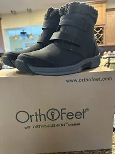 OrthoFeet Women’s Florence Waterproof Winter Boots, Size 9.5 - Picture 1 of 3