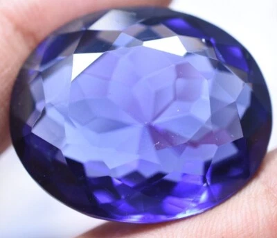 Lab Created 63.75 Ct Violet Blue Tanzanite GGL Certified Sparkling AAA+ Gemstone - Image 1 of 4