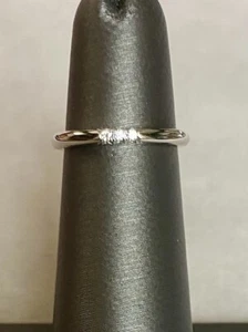 Tiffany & Co. Platinum Three Diamond Forever Ring  Size 3 3/4 Rt. $1580. - Picture 1 of 11