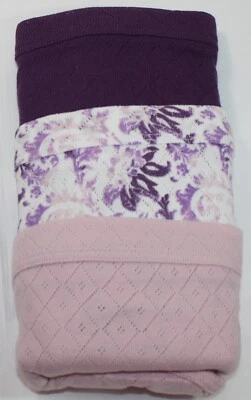 New 3 pk JOCKEY 100% combed cotton HIPSTERS BREATHABLE comfort PURPLE PINK L/7 - Image 1 of 4