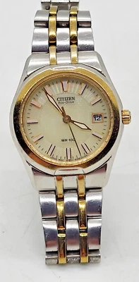 Reloj Citizen Eco-Drive GN4W5 Damas, WR 100m 2 Tonos Analógico Fecha Cuarzo Funcionando Foto 1 de 4