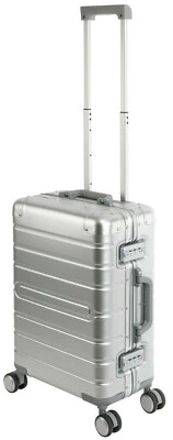 Aluminium Handgepäck Reisekoffer 44L - Komplett Alu Hartschale - TSA - Silber - Bild 1 von 4