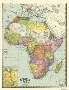 Africa - Rand McNally 1897 - 23 x 30