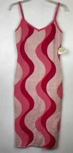 Altard State Kleid Damen S Medium Midi Sommerkleid Rosa Tailliert Neu Boho Sexy - Bild 1 von 10