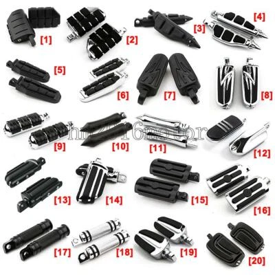 Chrome Foot Pegs Rest Male Mount Pedals For Harley Davidson Motorcycle Touring - Изображение 1 из 4