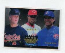 1995 DONRUSS DOMINATORS SHORTSTOP # 6 CAL RIPKEN JR.BARRY  LARKIN , CORDERO