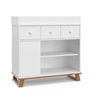 Storkcraft Kids Dresser 17.6"x38.43"x38.74" Natural Vintage Driftwood Durable - Picture 1 of 3