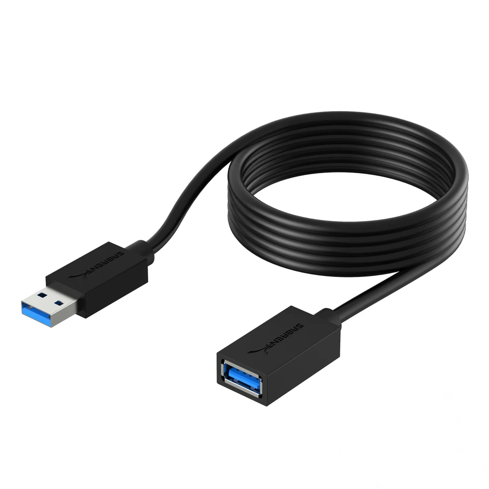 Sabrent CB-3060 22AWG USB 3.0 Extension Cable - A-Male to A-Female 6 ft. - Black - Image 1 of 1