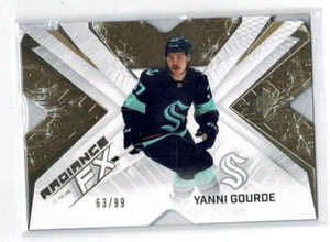 Yanni Gourde 2022-23 UD SPX Radiance FX 63/99 Gold Seattle Kraken RFX-51