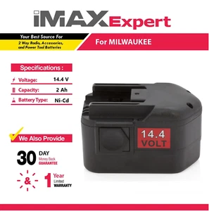 Batería de NiCd de 14,4 V 2 Ah para Milwaukee 48-11-1000, 48-11-1014, 48-11-1024 - Imagen 1 de 6