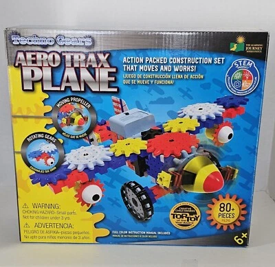 The Learning Journey Techno Gears - Aero Trax Plane 80+ Piece Needs 2 AA  - Image 1 of 4