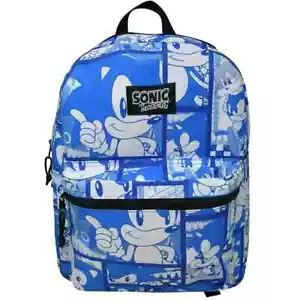 Sega Sonic The Hedgehog Schulrucksack 16" All Print Reise Schultasche, blau - Bild 1 von 4