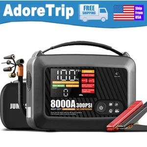 8000Amp Car Jump Starter with Air Compressor Power Bank Battery Charger Booster - Picture 1 of 10