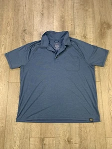L.L. Bean Shirt Men XL Blue Golf Polo Slightly Fitted Short Sleeve Logo Rugby - Picture 1 of 14