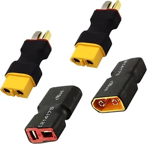 Tunghey 4Pack Deans T Plugs to XT60 Adapter Connector Male Female for RC Lipo... - Picture 1 of 7