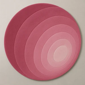 Handmade Muted Blush Pink Abstract Rug 5x5 Tufted Premium Rug for Bedroom Decor - Picture 1 of 5