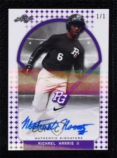 2018 Leaf Perfect Game National Showcase Purple 1/1 Michael Harris II Auto gl5