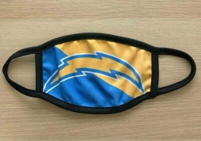 Los Angeles Chargers Washable Reusable Sublimated Face Mask Mouth Mask Cover    - Image 1 of 2