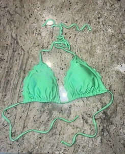 NWOT Luli Fama green Triangle Bikini Top Medium Sexy Swim Wow!! - Picture 1 of 4