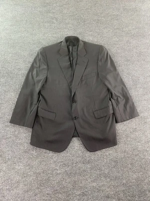 Traje Chaqueta Norman Hilton Para Hombre 42 S Negro Lana Rayas Loro Piana Italia EE. UU. Foto 1 de 4