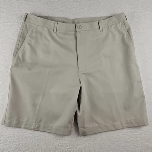 PGA Tour Athletic Golf Shorts Men's 42 Beige Flat Front Slash/Side Pocket Chino - Picture 1 of 8