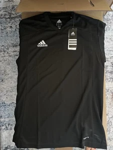 Black youth XL ADIDAS ClimaCool short sleeved athletic shirt NWT - Picture 1 of 2