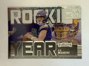2024 Panini Contenders JJ McCarthy Rookie Of The Year Hobby Sparkle Vikings #8 - Picture 1 of 2