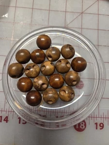 17 Round Ball Shaped Vegetable Ivory Tagua Nut Buttons - Picture 1 of 3