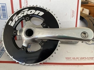 Vision Trimax Aluminum Crankset 110mm BCD N10 52-38T BB30 pre owned nice c1 - Picture 1 of 10