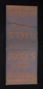 1940er Axel's Fish Sheepshead Bay Brooklyn NY Kings Co Streichholzschachtel New York - Bild 1 von 2