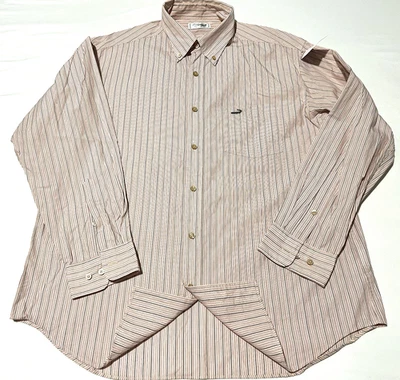 🔥РЕДКАЯ / КРОКОДИЛА НА ПУГОВИЦАХ SLIM FIT МУЖСКОЙ ДЛИННЫМ РУКАВОМ ПЛАТЬЕ РУБАШКА РАЗМЕР 2L - Изображение 1 из 4